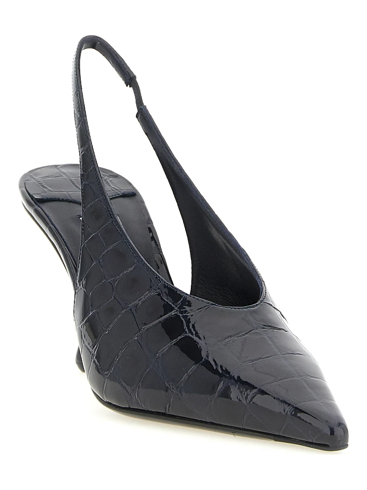 Blue Leather High Heel Pumps alternative