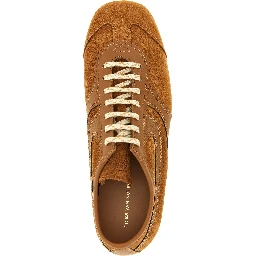 Brown Calfskin Low Top Sneakers
