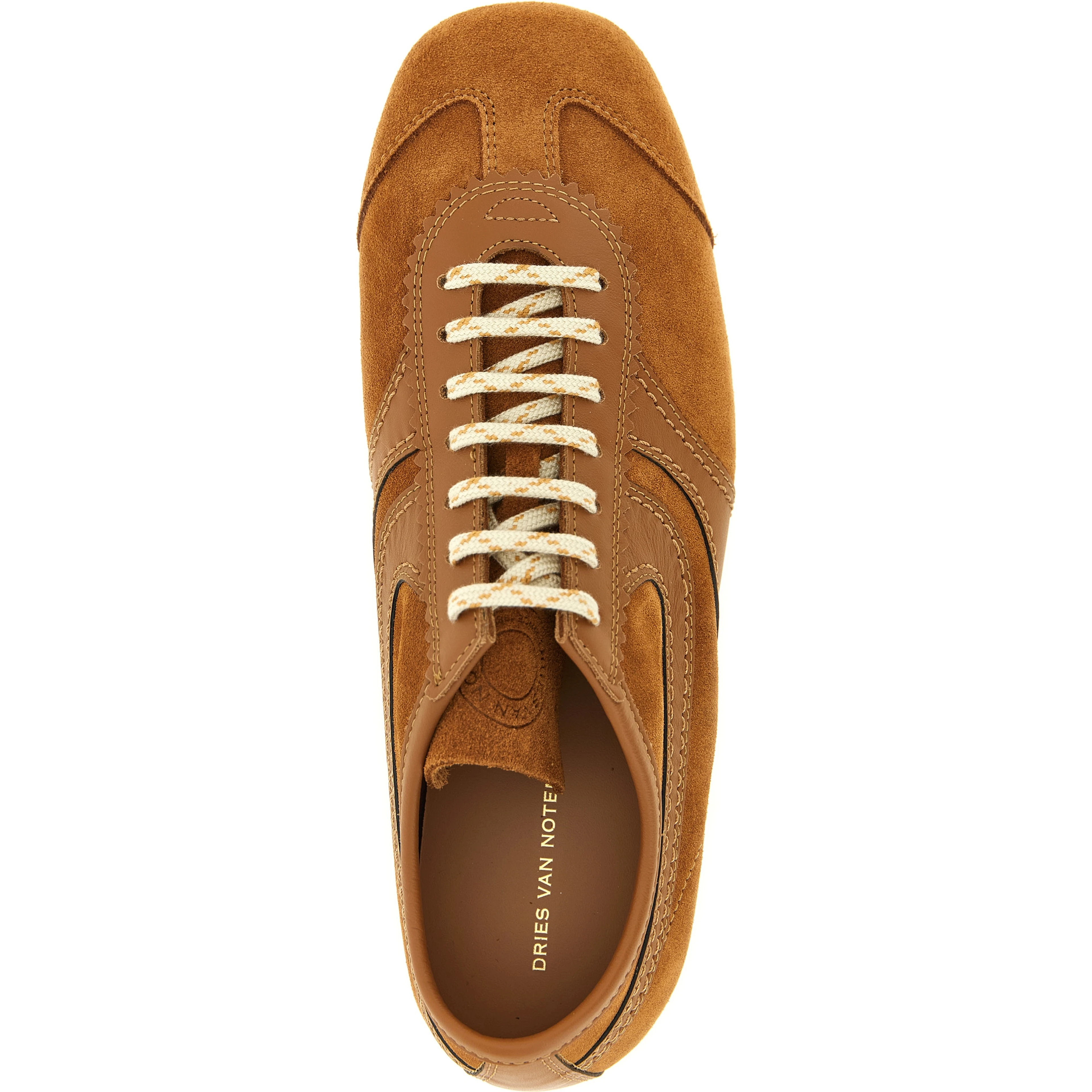 Brown Calfskin Low Top Sneakers
