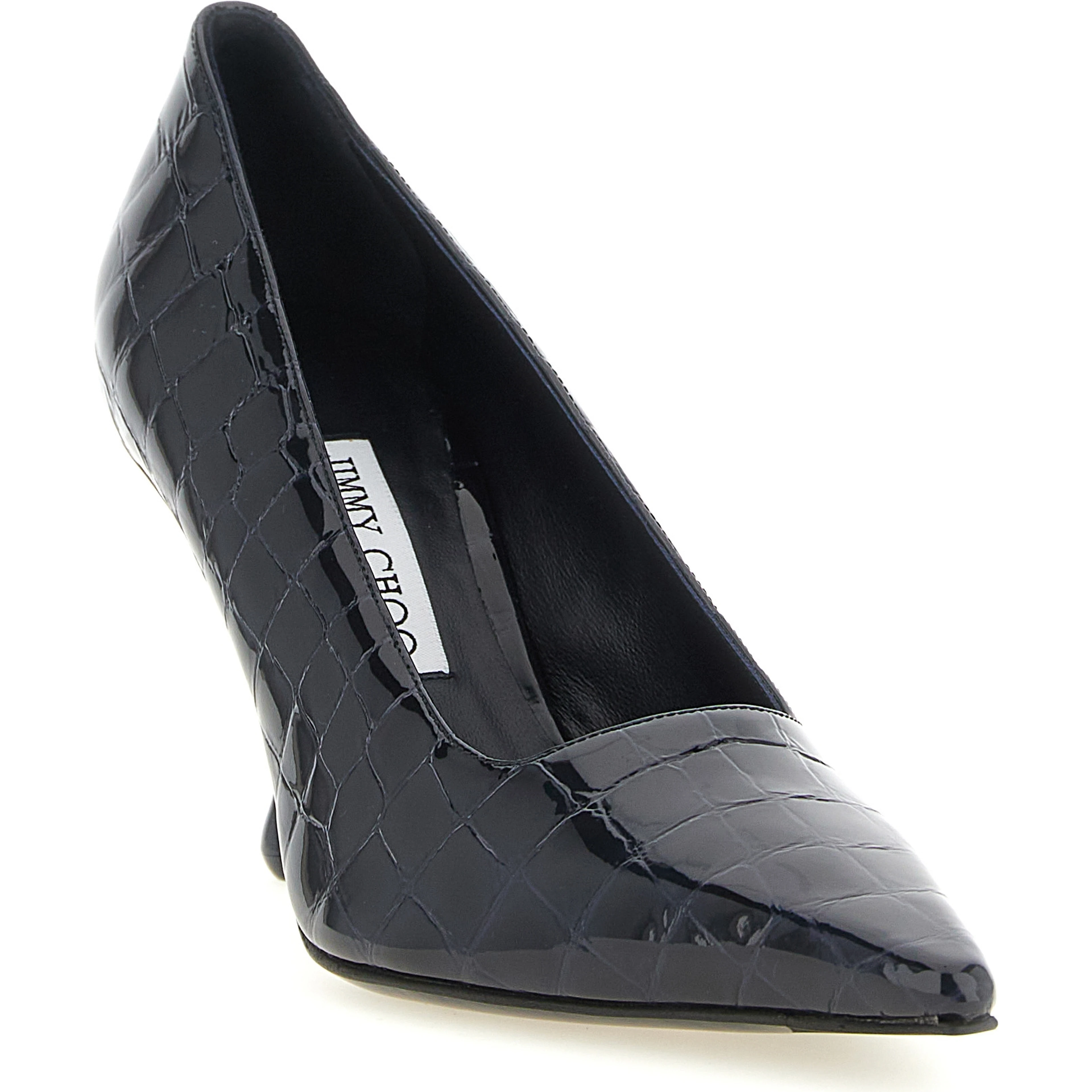 Blue Leather High Heel Pumps