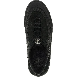 Black Cotton Low Top Sneakers