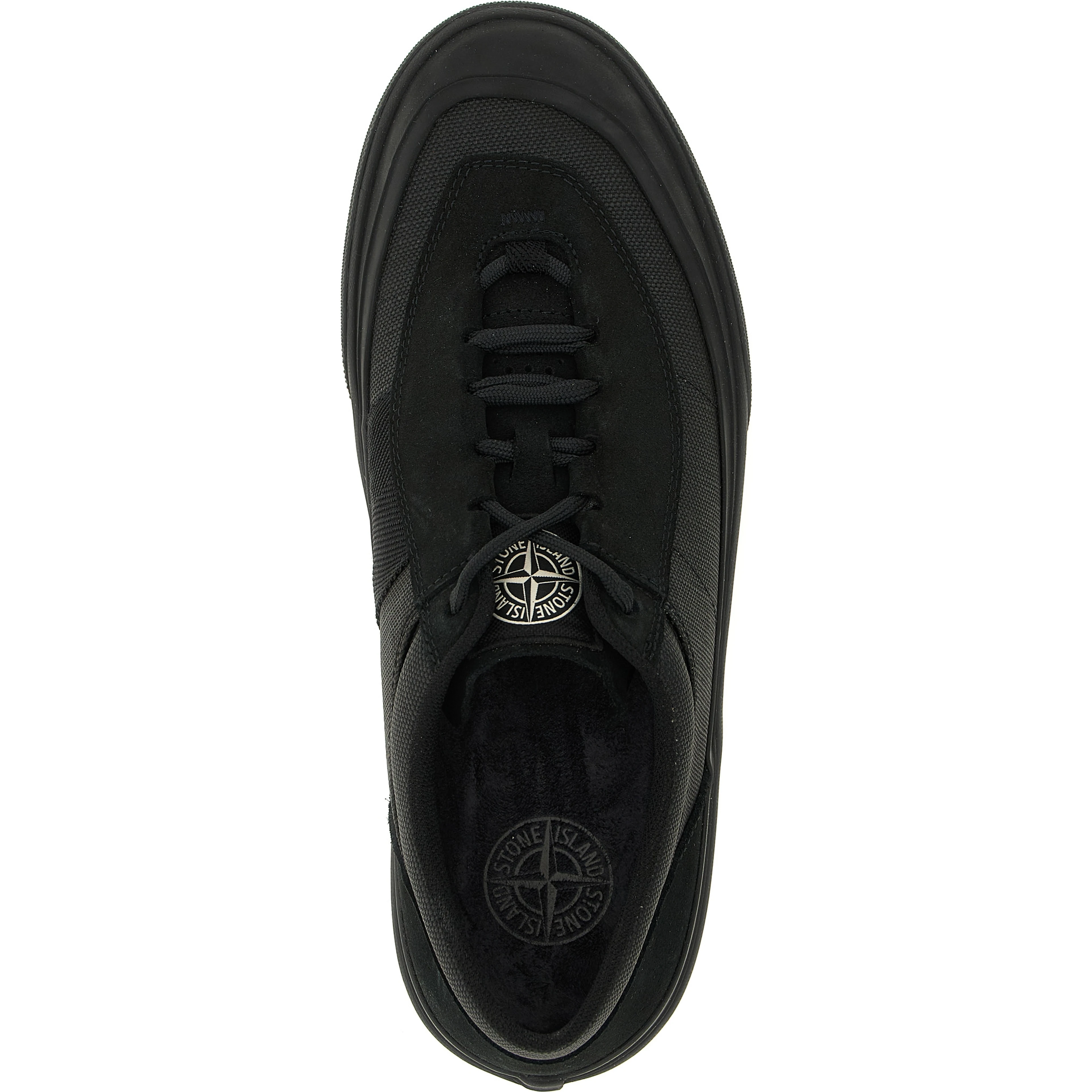 Black Cotton Low Top Sneakers