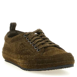 Bicolor Leather Low Top Sneakers