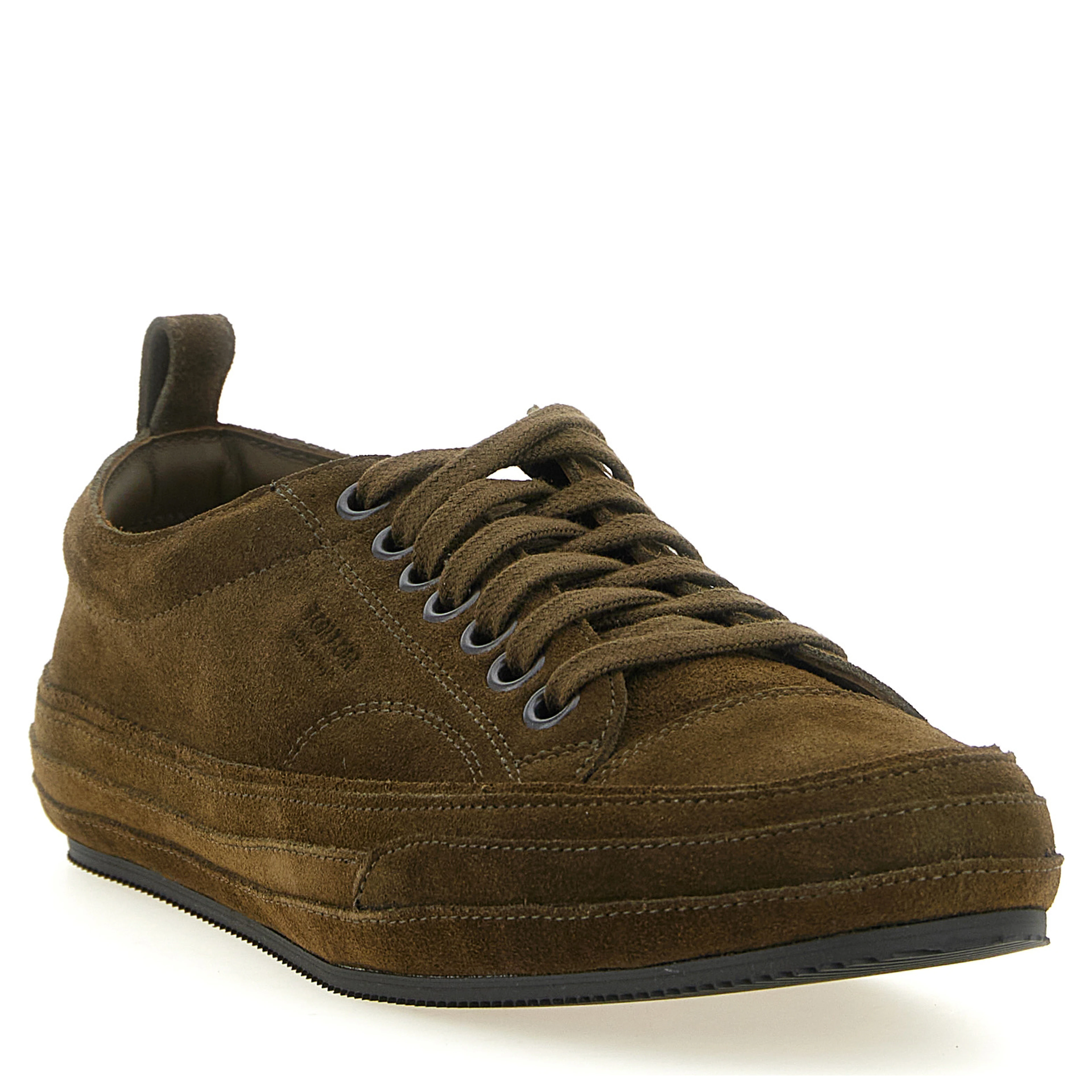 Bicolor Leather Low Top Sneakers