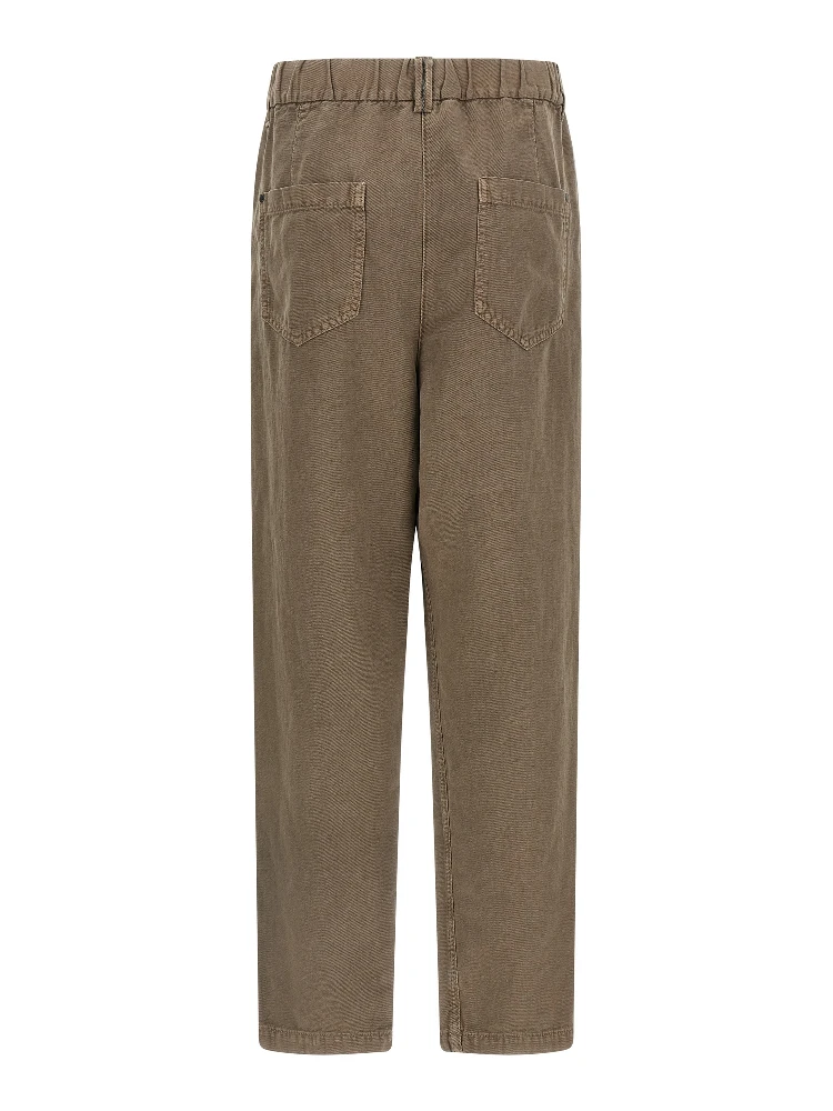 Brown Cotton Casual Pants alternative