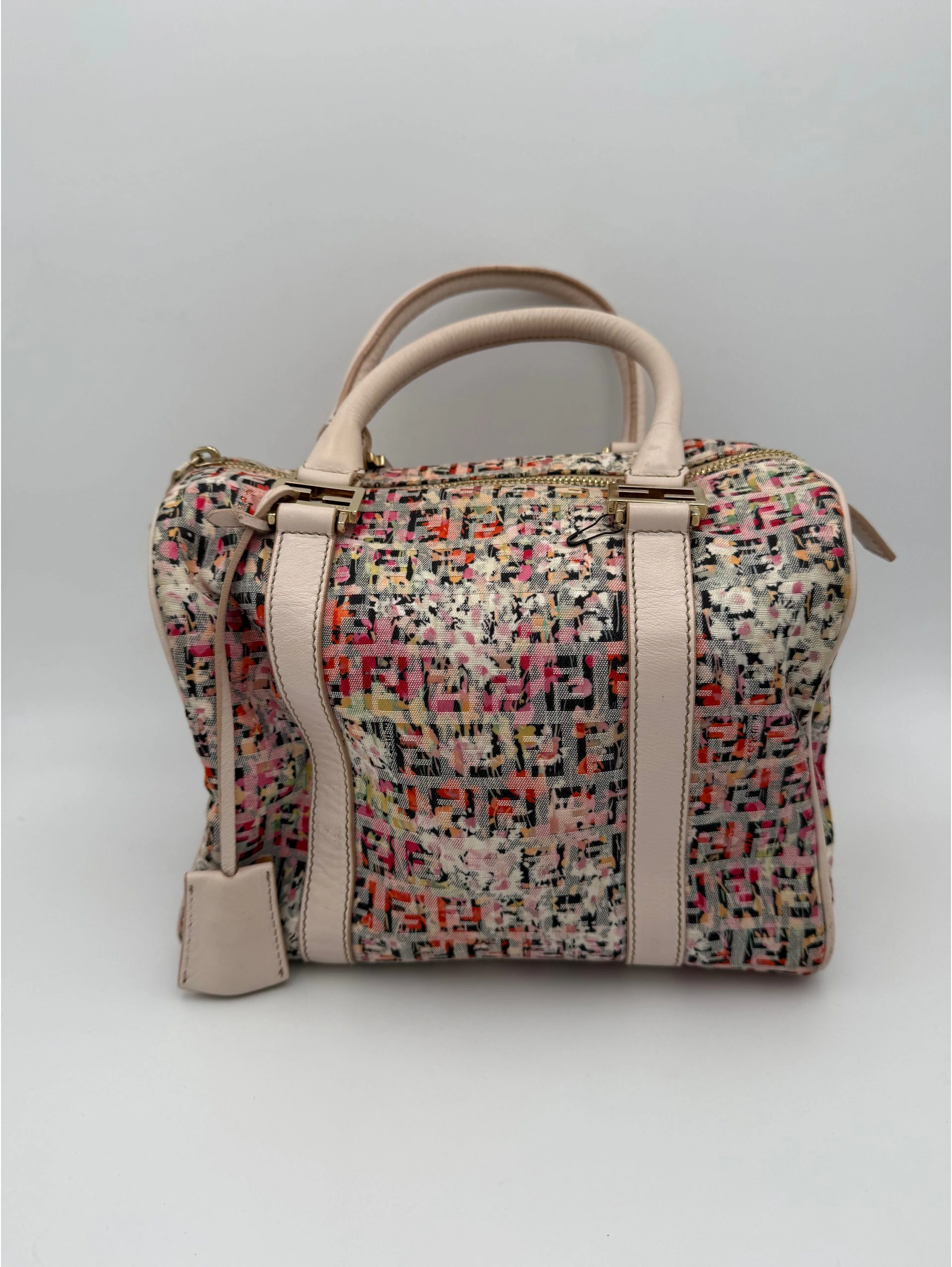 FENDI FF Canvas Flowers Handbag