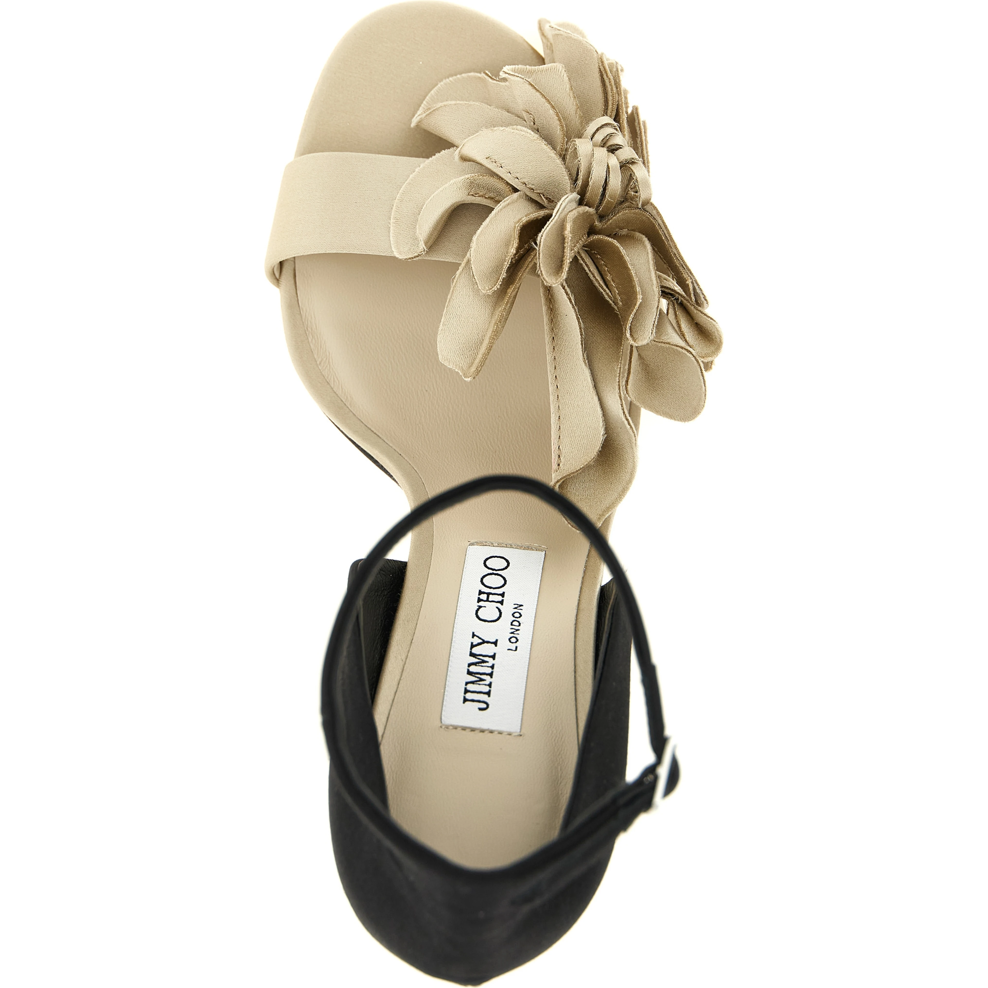 Multicolor Tencel Stiletto Heel Sandals