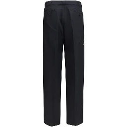 Black Cotton Casual Pants