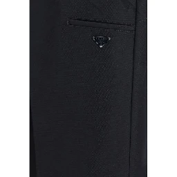 Black Cotton Casual Pants