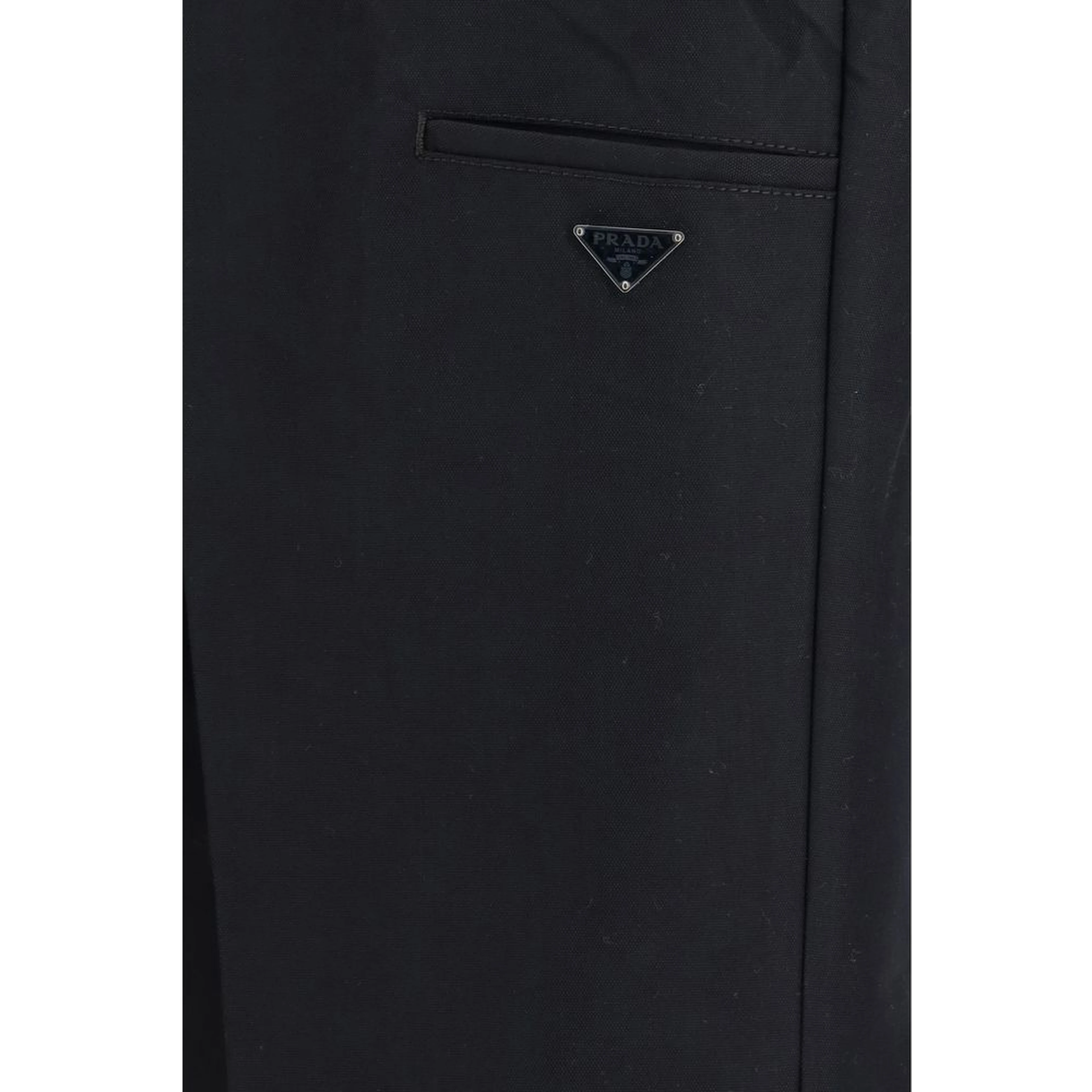 Black Cotton Casual Pants