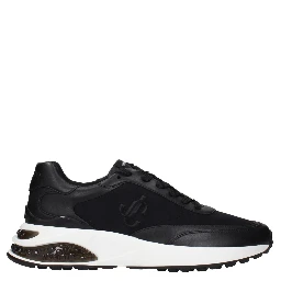 Black Fabric Athletic Sneakers