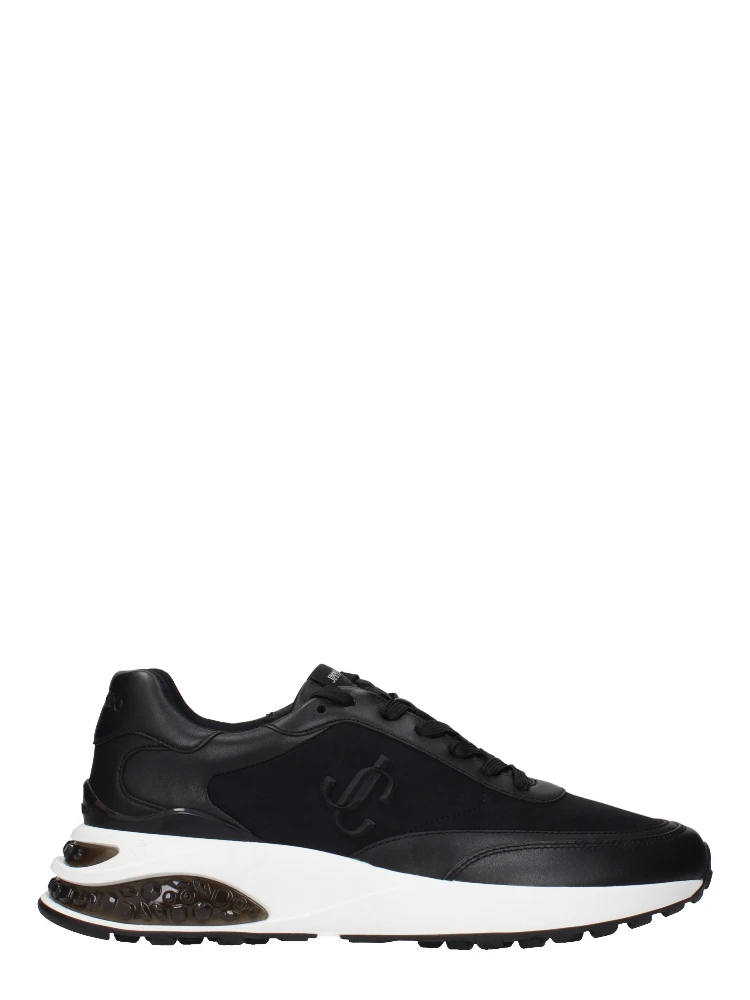 Black Fabric Athletic Sneakers