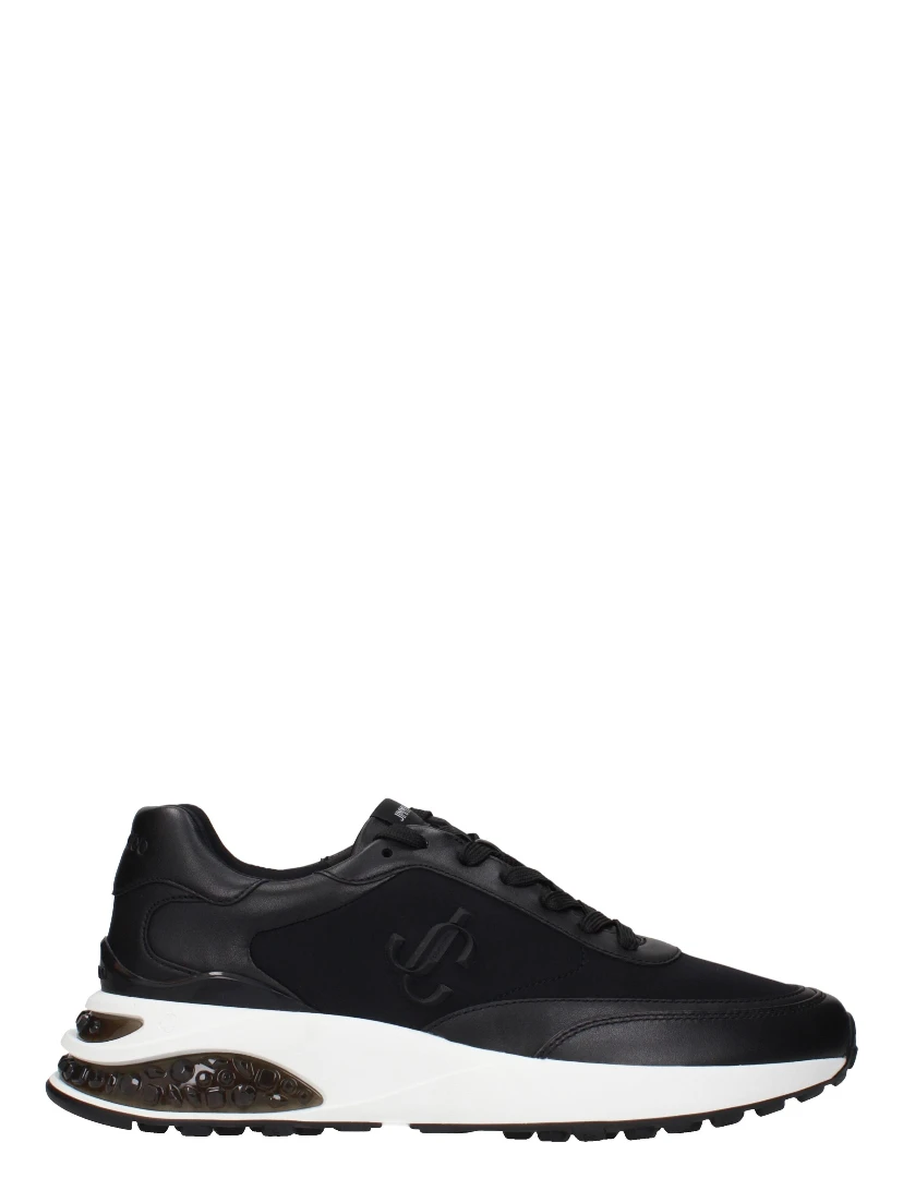 Black Fabric Athletic Sneakers