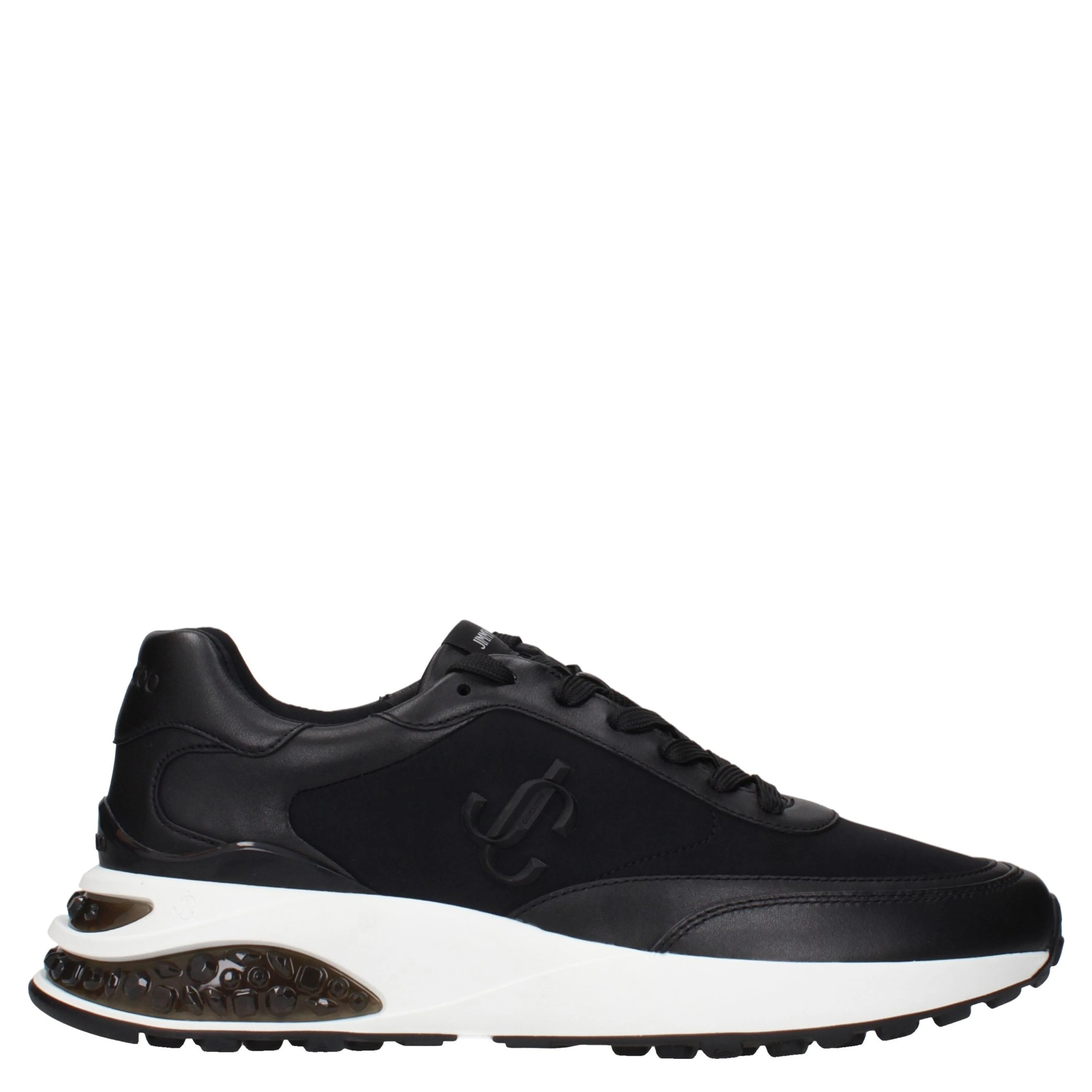 Black Fabric Athletic Sneakers