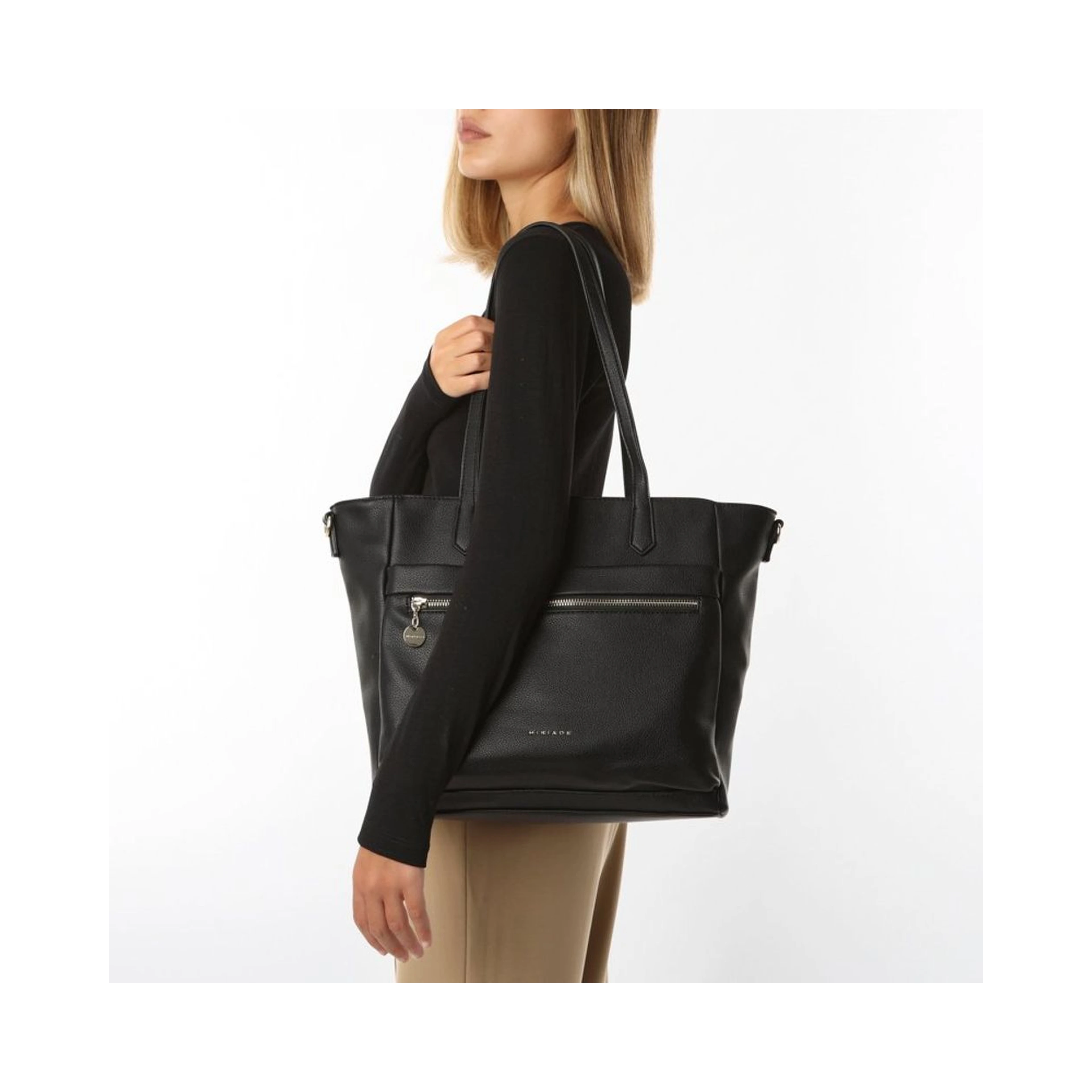 Black Polyethylene Shoulder Bag