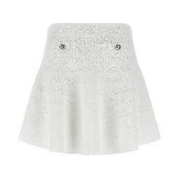 White Viscose Long Skirt