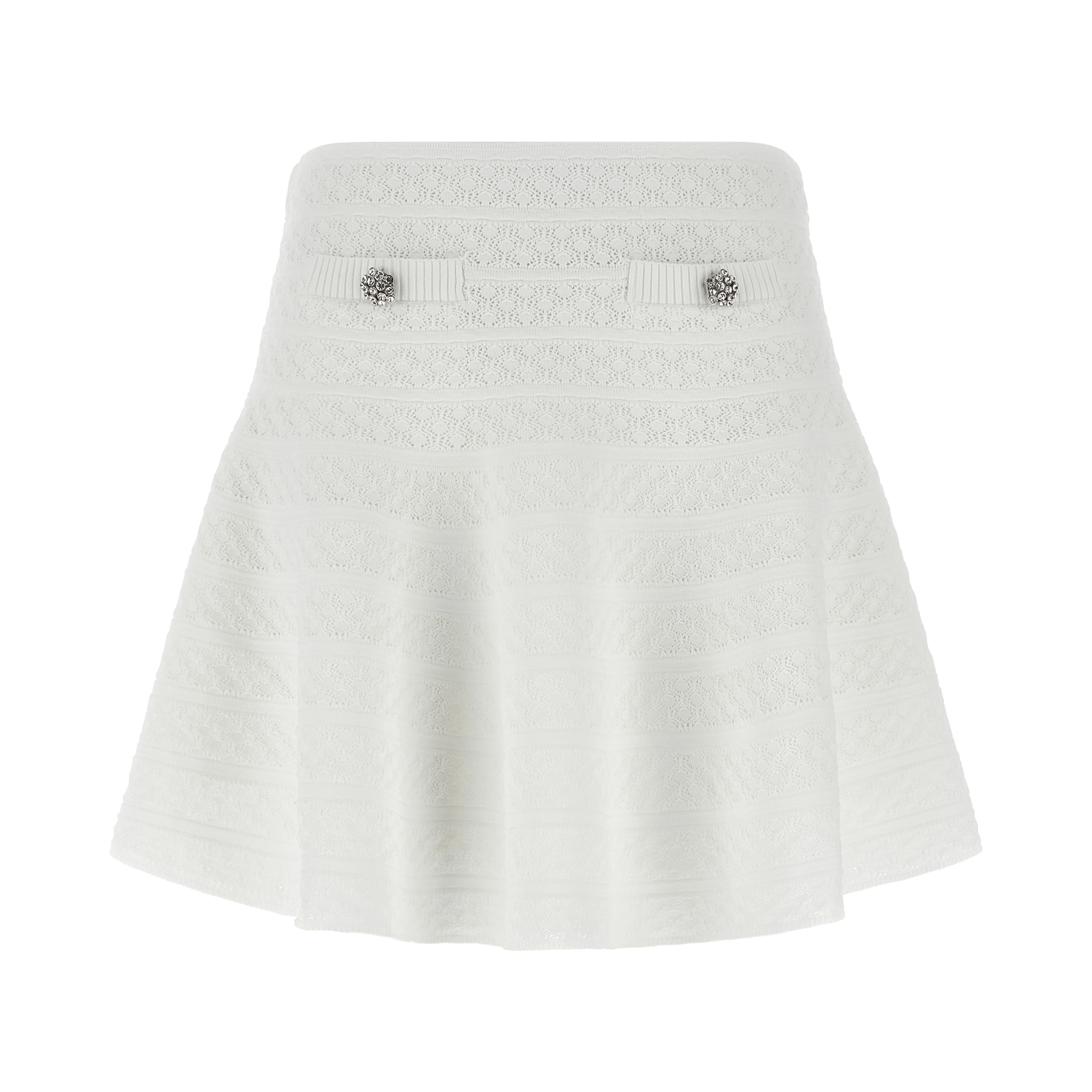 White Viscose Long Skirt