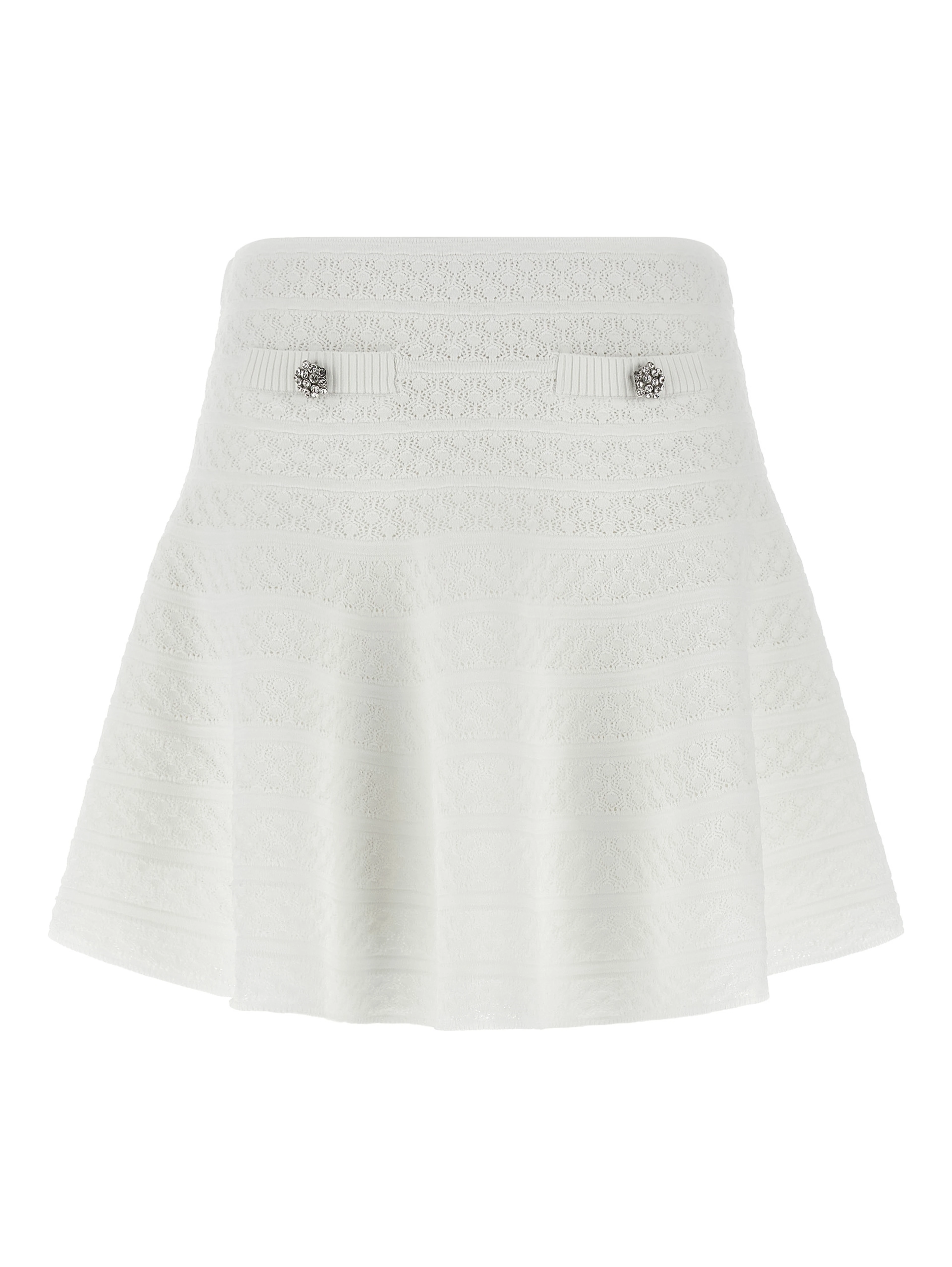 White Viscose Long Skirt