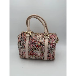 FENDI FF Canvas Flowers Handbag