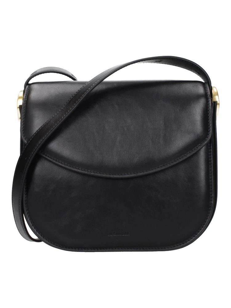 Black Leather Crossbody Bag