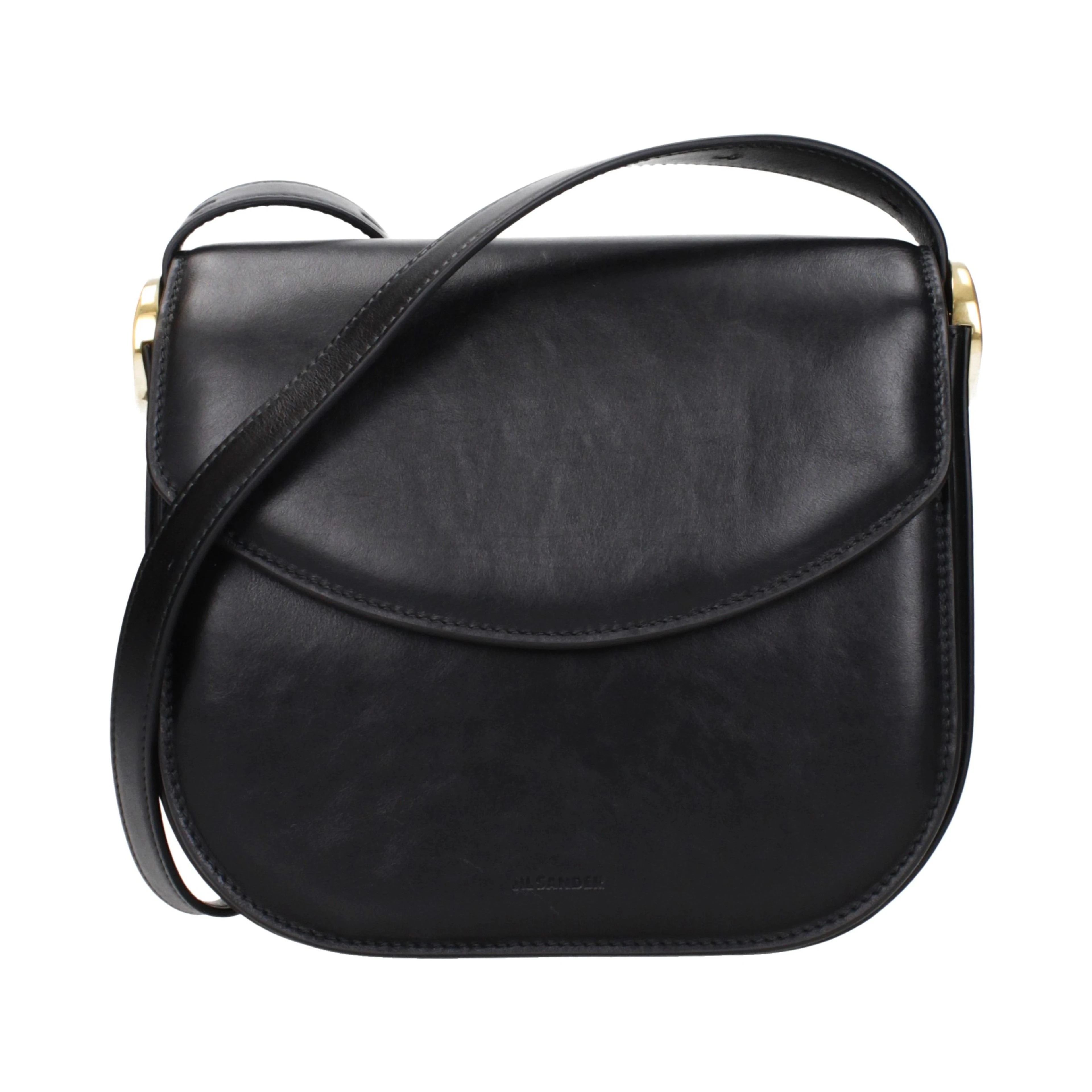 Black Leather Crossbody Bag