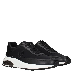 Black Fabric Athletic Sneakers