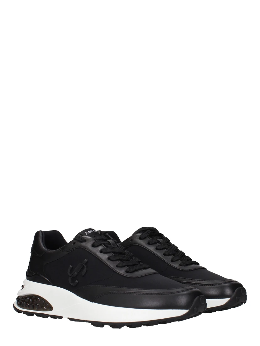 Black Fabric Athletic Sneakers