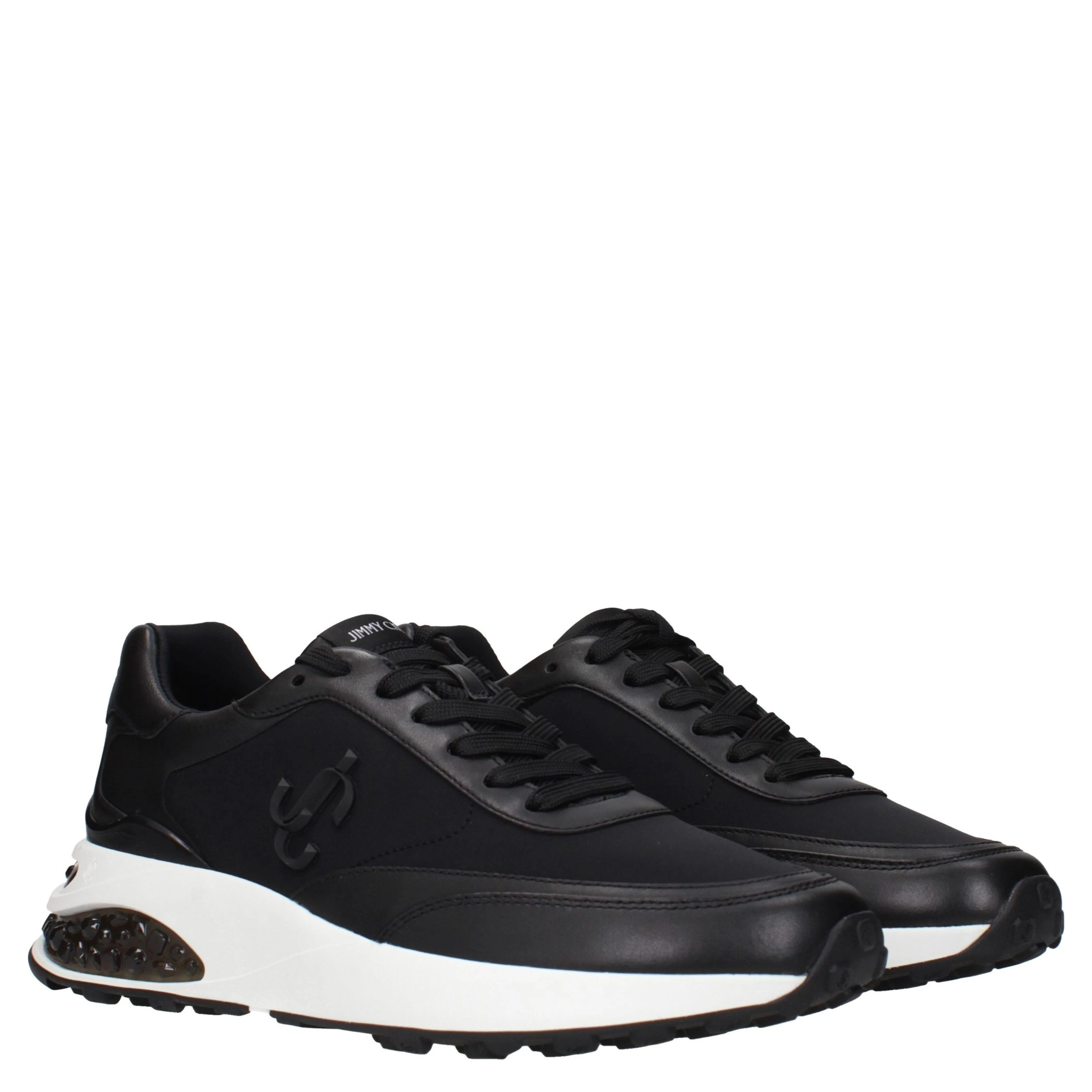 Black Fabric Athletic Sneakers