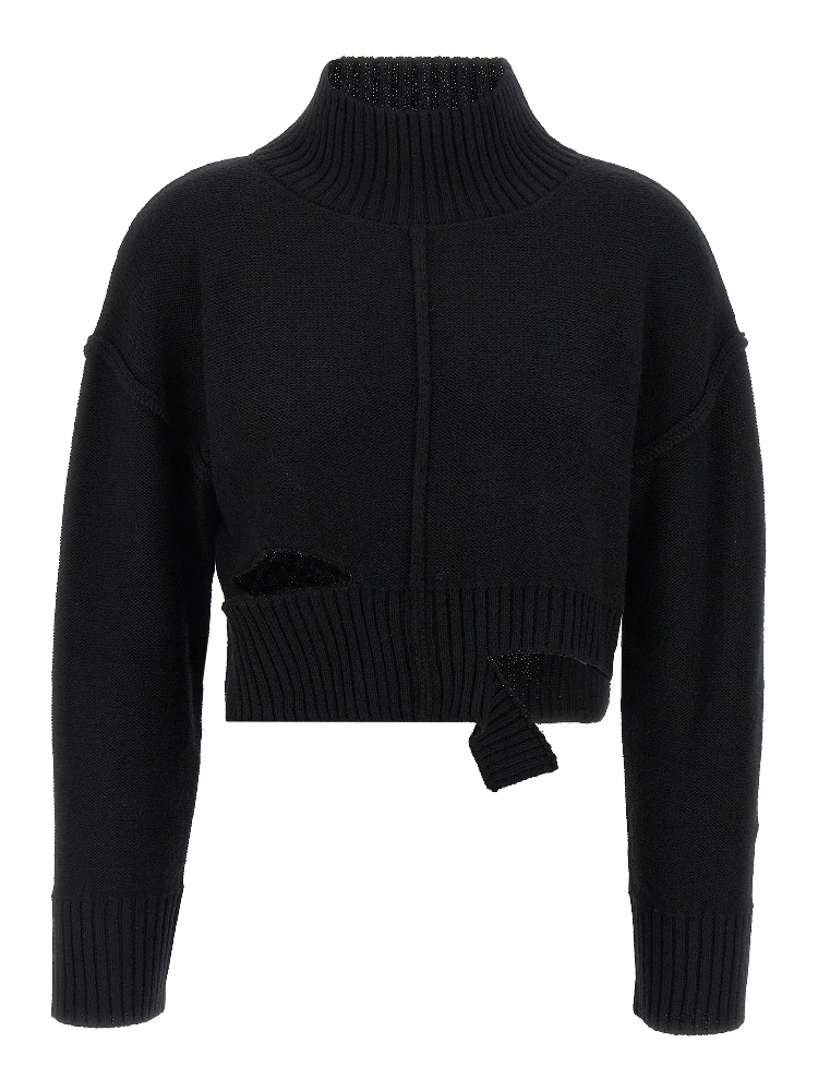 Black Virgin Wool Cardigan