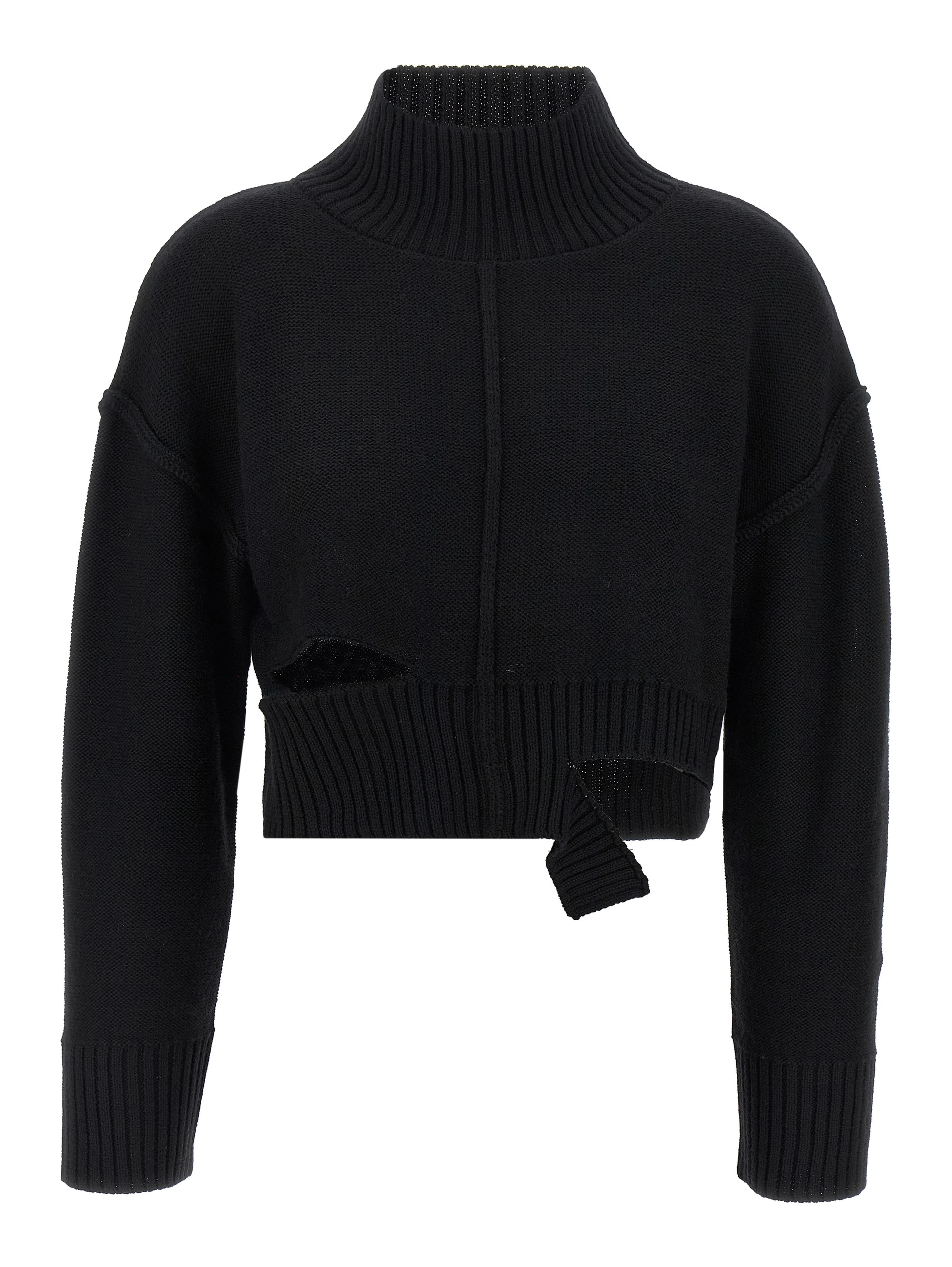 Black Virgin Wool Cardigan