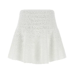 White Viscose Long Skirt