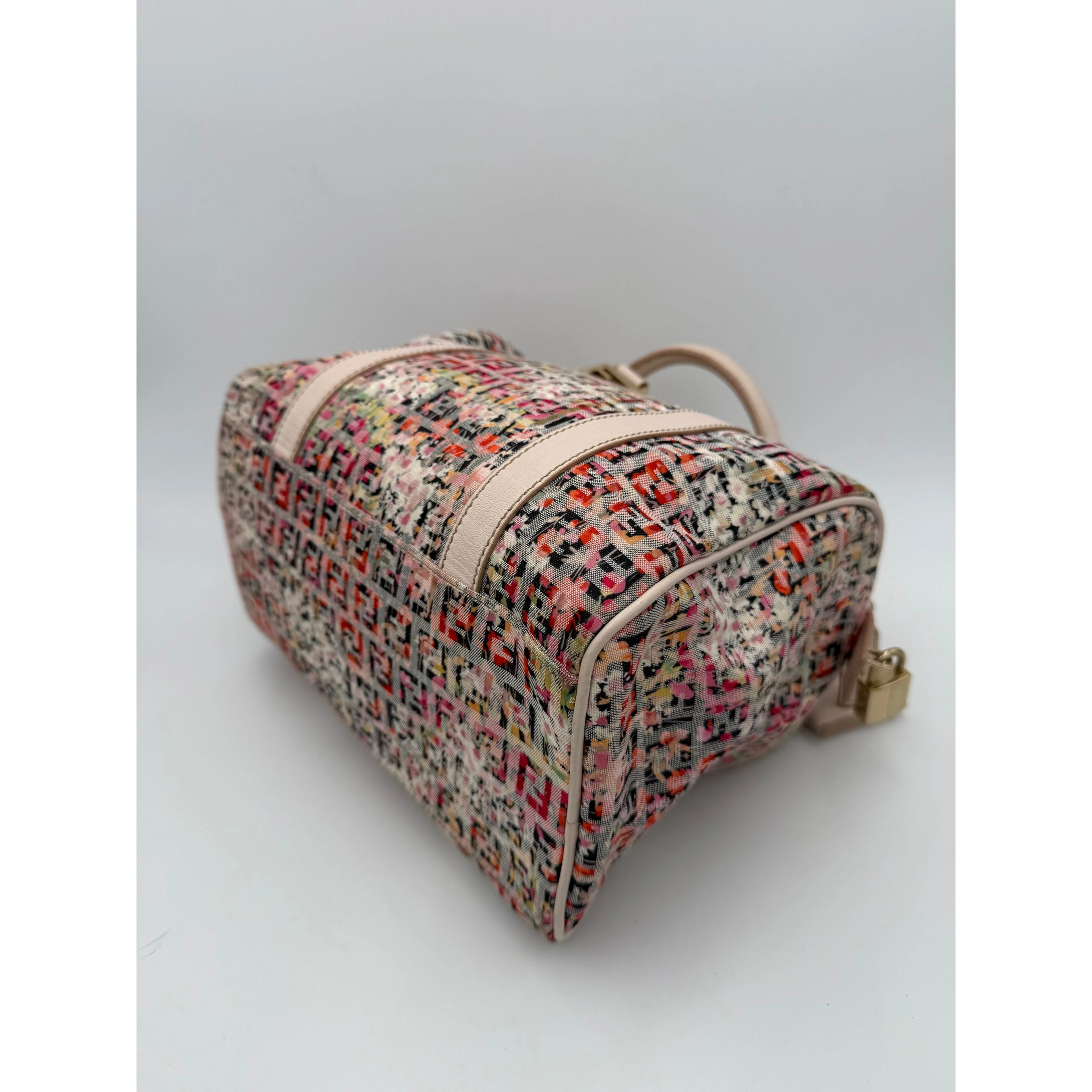 FENDI FF Canvas Flowers Handbag