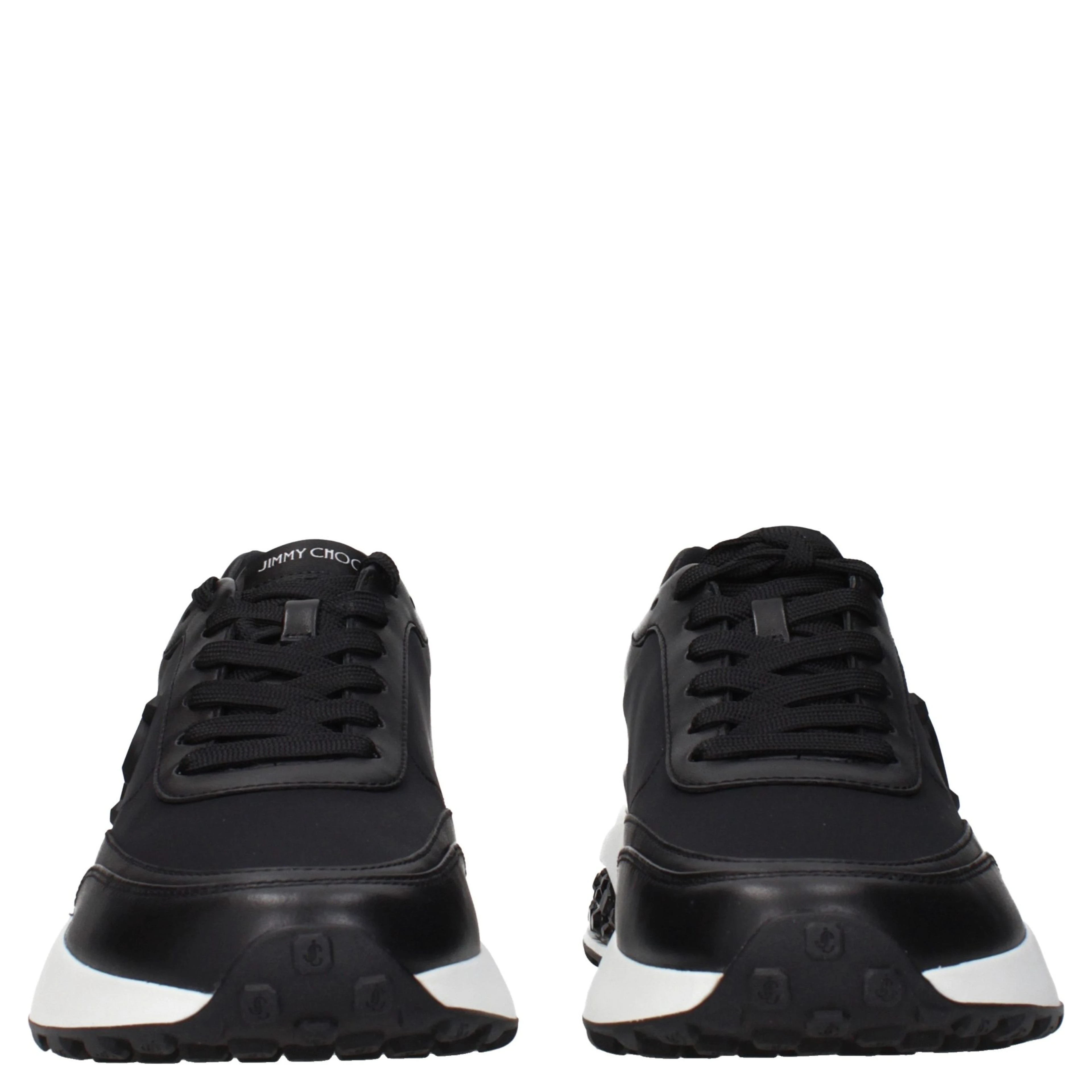 Black Fabric Athletic Sneakers