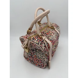 FENDI FF Canvas Flowers Handbag