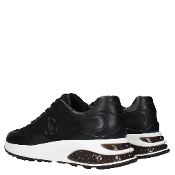 Black Fabric Athletic Sneakers