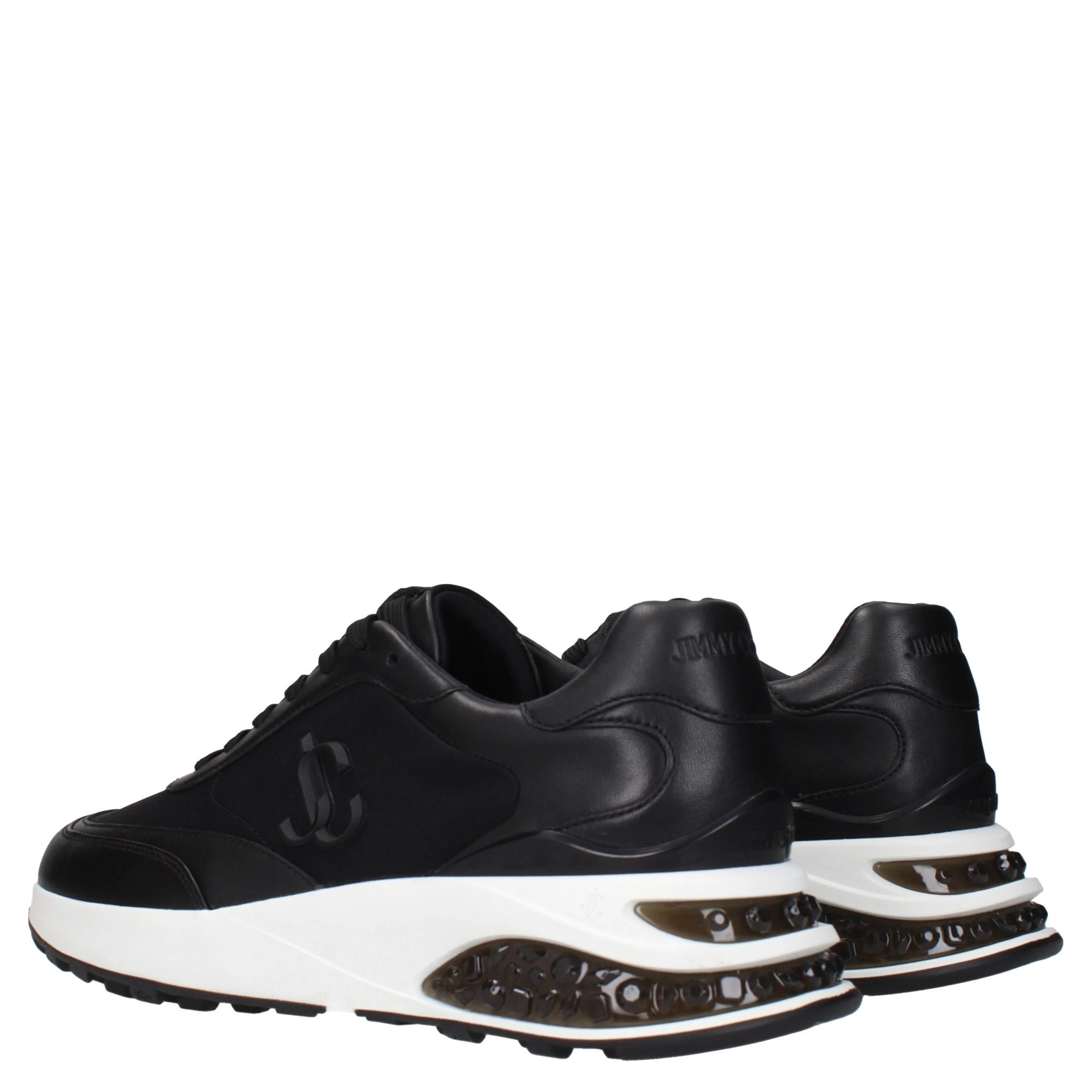 Black Fabric Athletic Sneakers