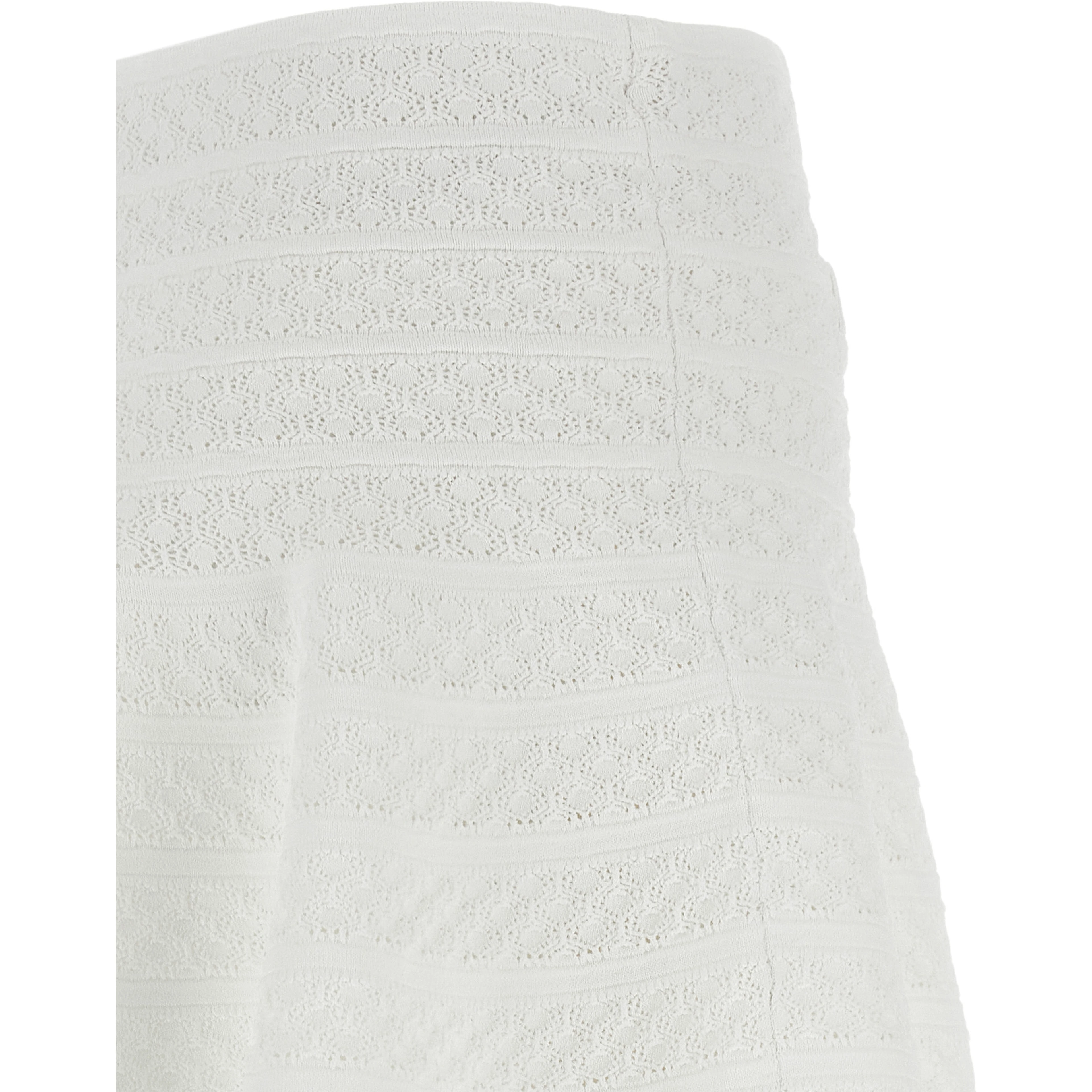 White Viscose Long Skirt