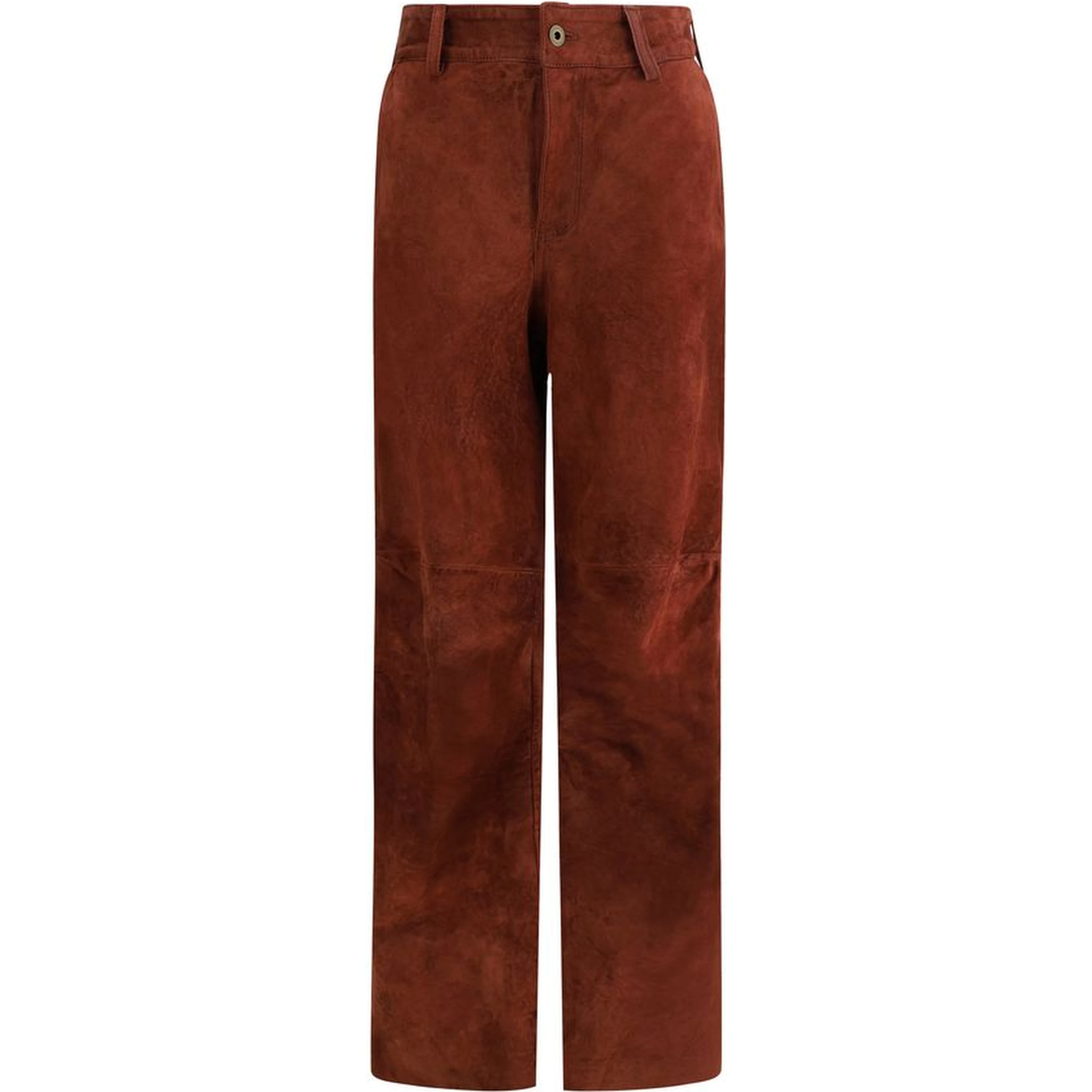 Bordeaux Leather Casual Pants