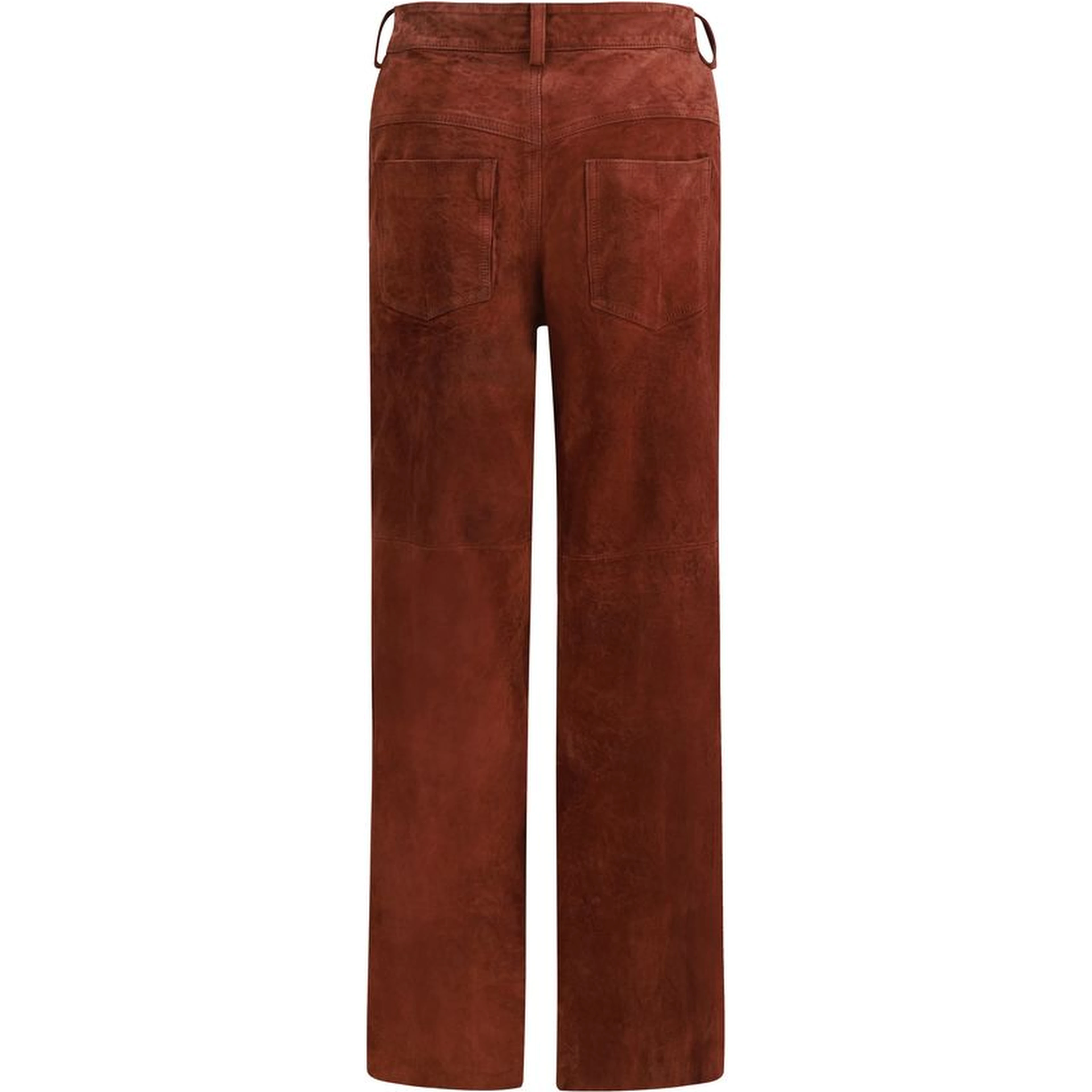 Bordeaux Leather Casual Pants
