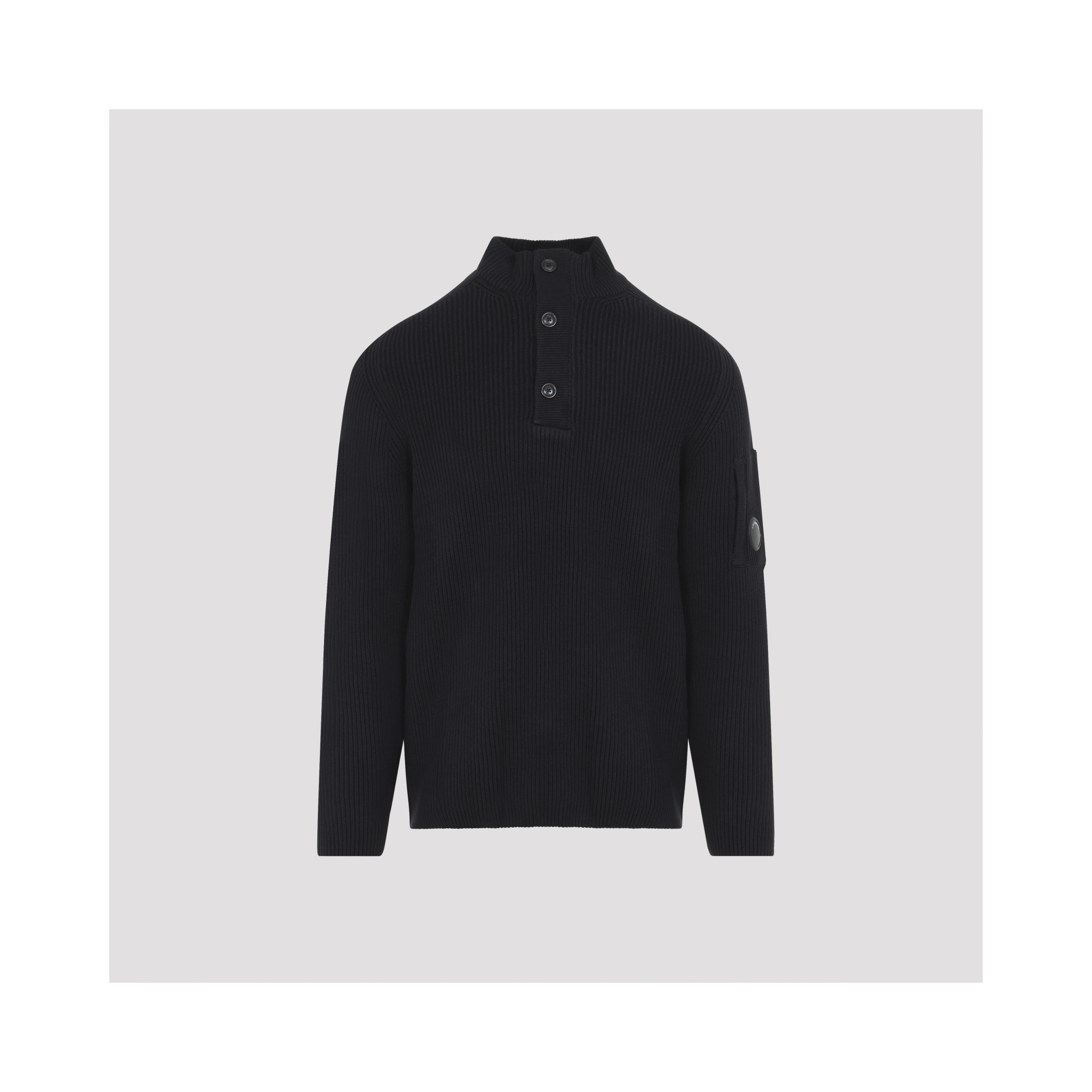 Cp Company Full Rib Half Button Crewneck