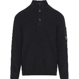 Cp Company Full Rib Half Button Crewneck