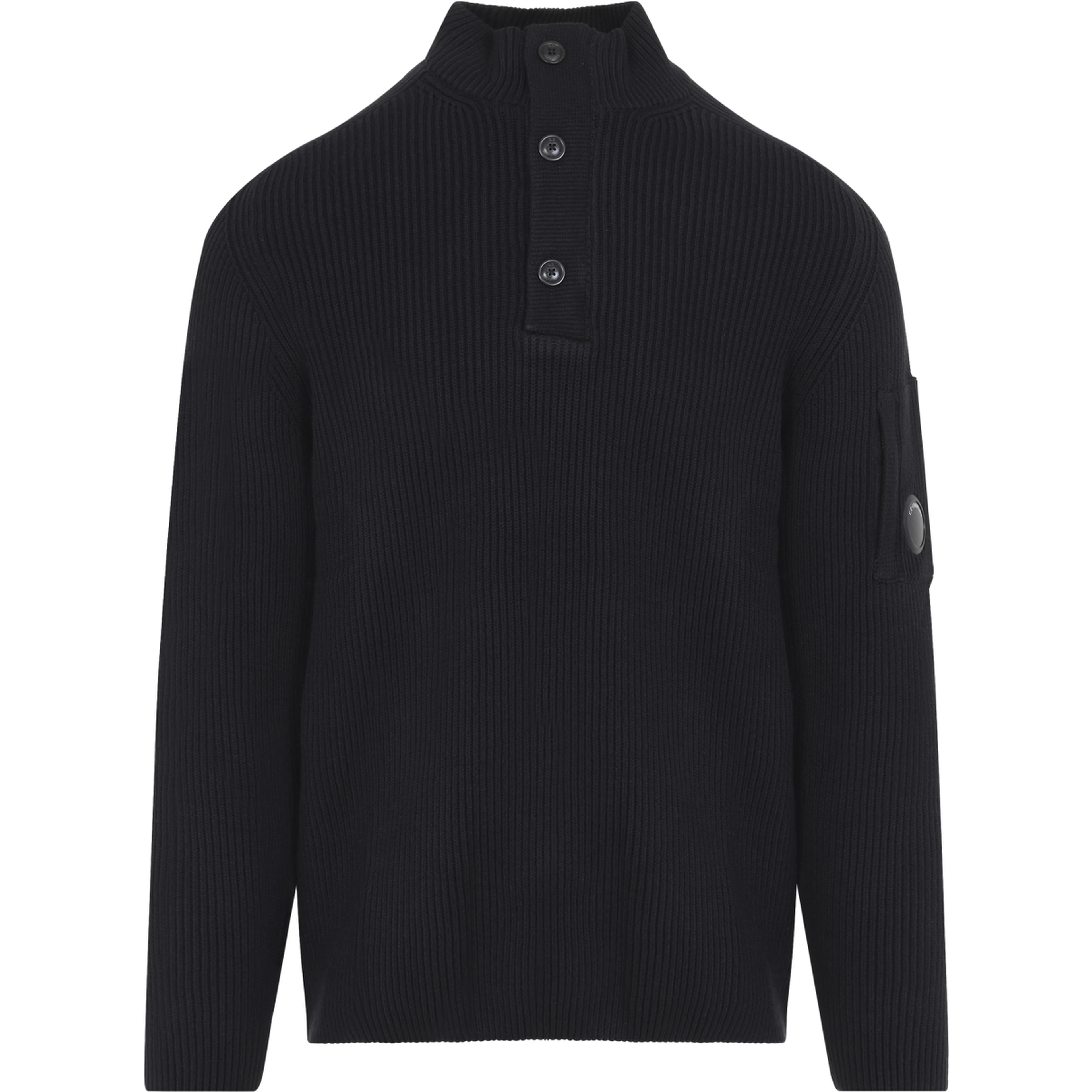 Cp Company Full Rib Half Button Crewneck
