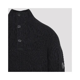 Cp Company Full Rib Half Button Crewneck