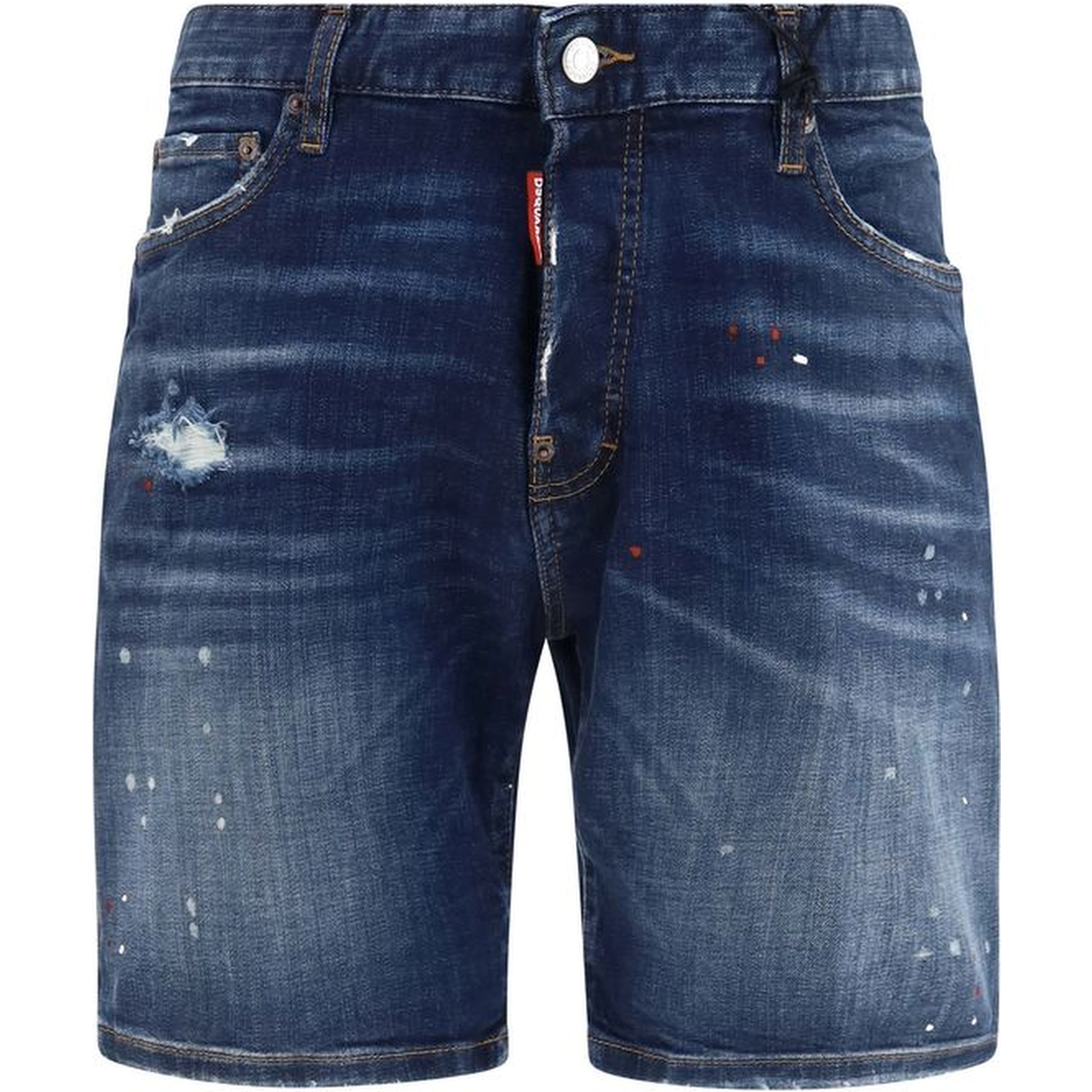 Blue Cotton Bermuda Shorts