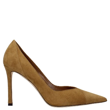Brown Leather High Heel Pumps