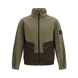 Bicolor Cotton Shell Jacket