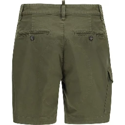 Bicolor Cotton Bermuda Shorts