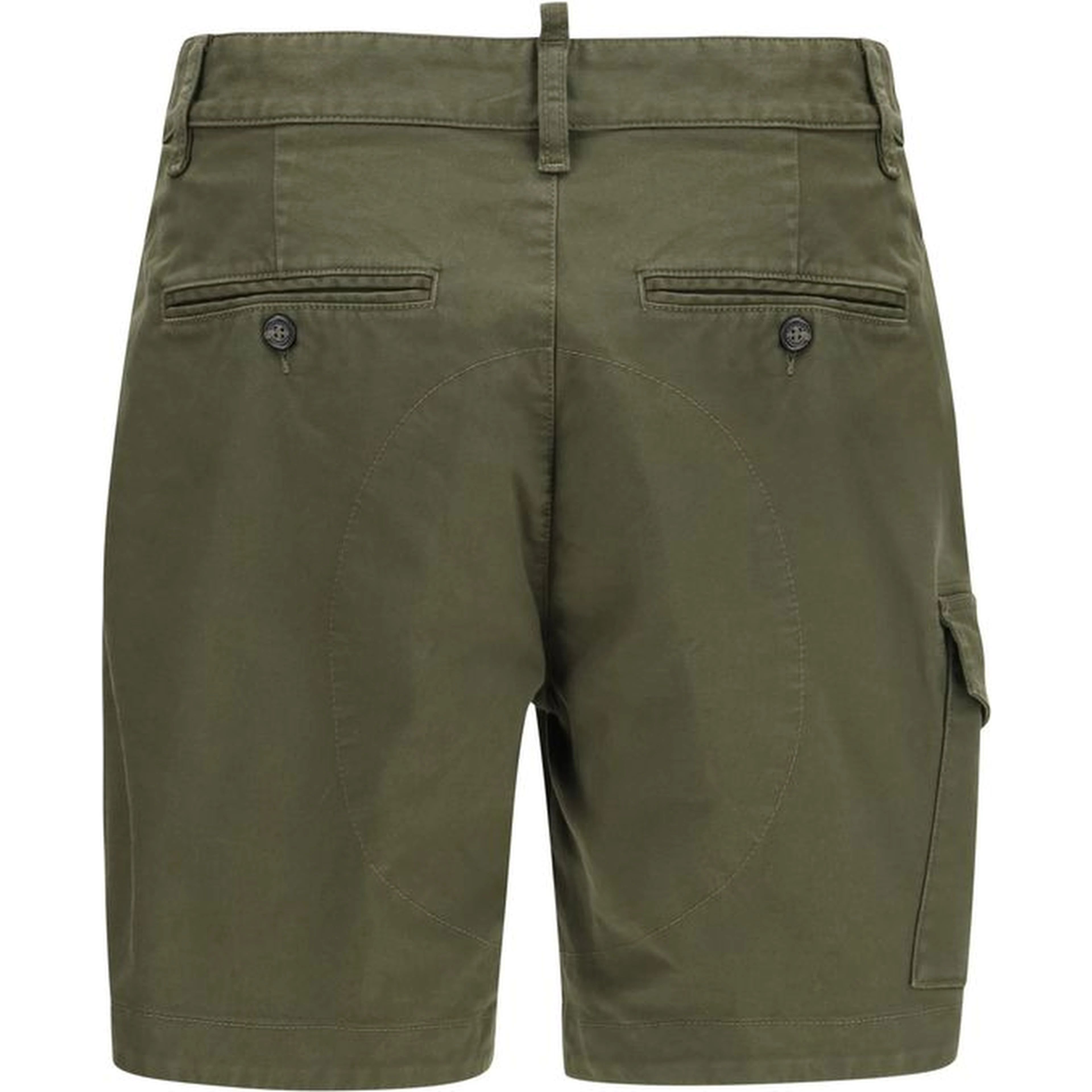 Bicolor Cotton Bermuda Shorts