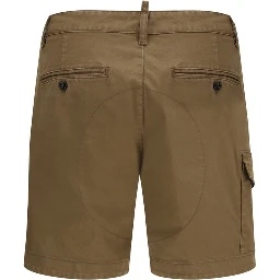 Brown Cotton Bermuda Shorts