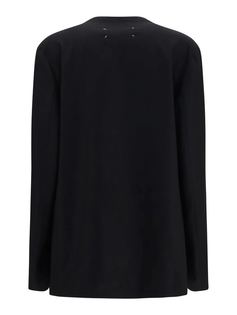 Black Wool Oves Aries Shell Jacket